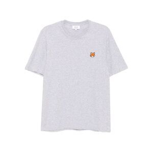 Maison Kitsune' Men Fox Head Cotton T-Shirt